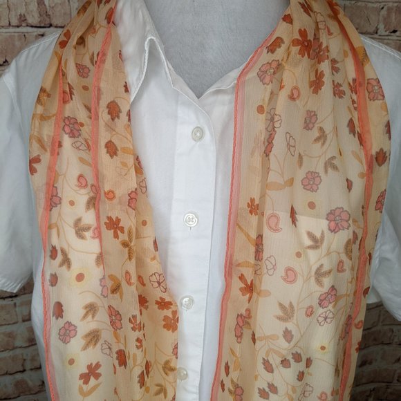 Anne Klein Sheer Floral Scarf - Picture 5 of 5